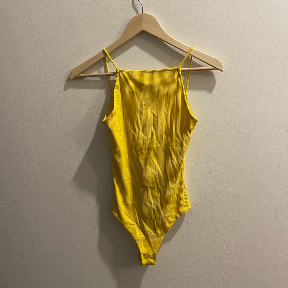 H&M Yellow Body Suit Sz S- NEVER WORN